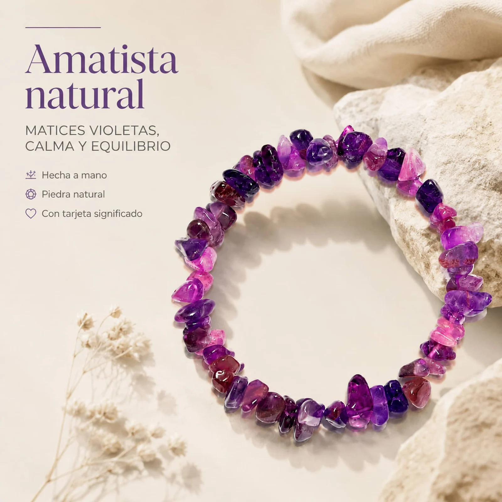 Pulsera Piedra natural Amatista