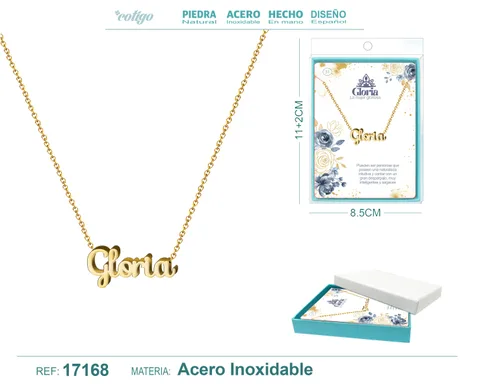 COLLAR GLORIA ACERO COLOR DORADO