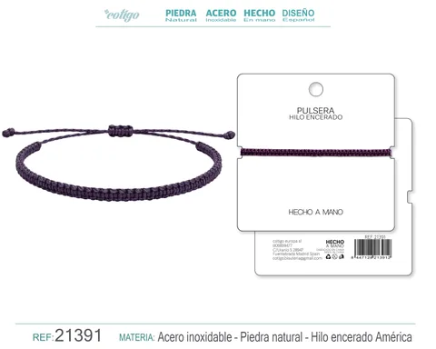 PULSERA HILO ENCERADO