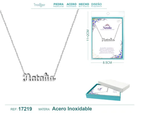 COLLAR NATALIA ACERO COLOR PLATEADO