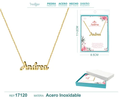 COLLAR ANDREA ACERO COLOR DORADO
