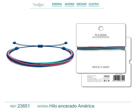 PULSERA HILO ENCERADO
