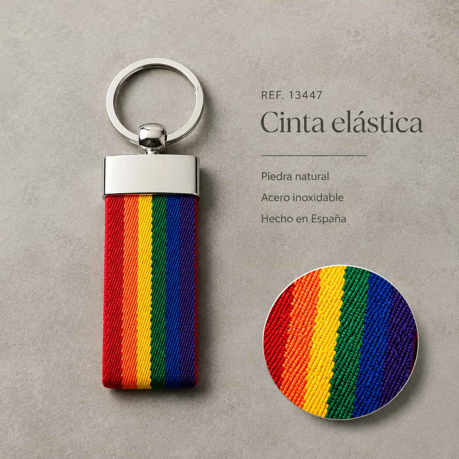 LLAVERO BANDERA ESPAÑA DE CINTA