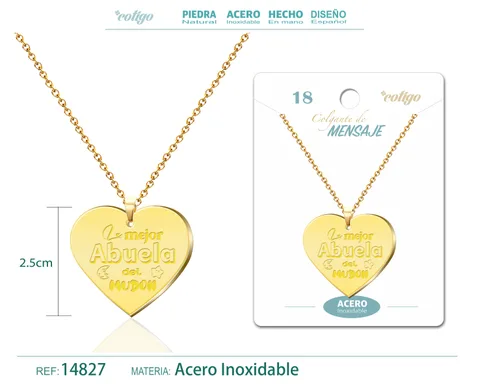 COLGANTE CON MENSAJE ESPAÑOL