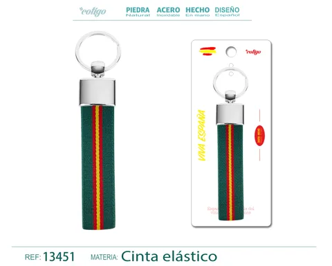 LLAVERO BANDERA ESPAÑA DE CINTA ELÁSTICA