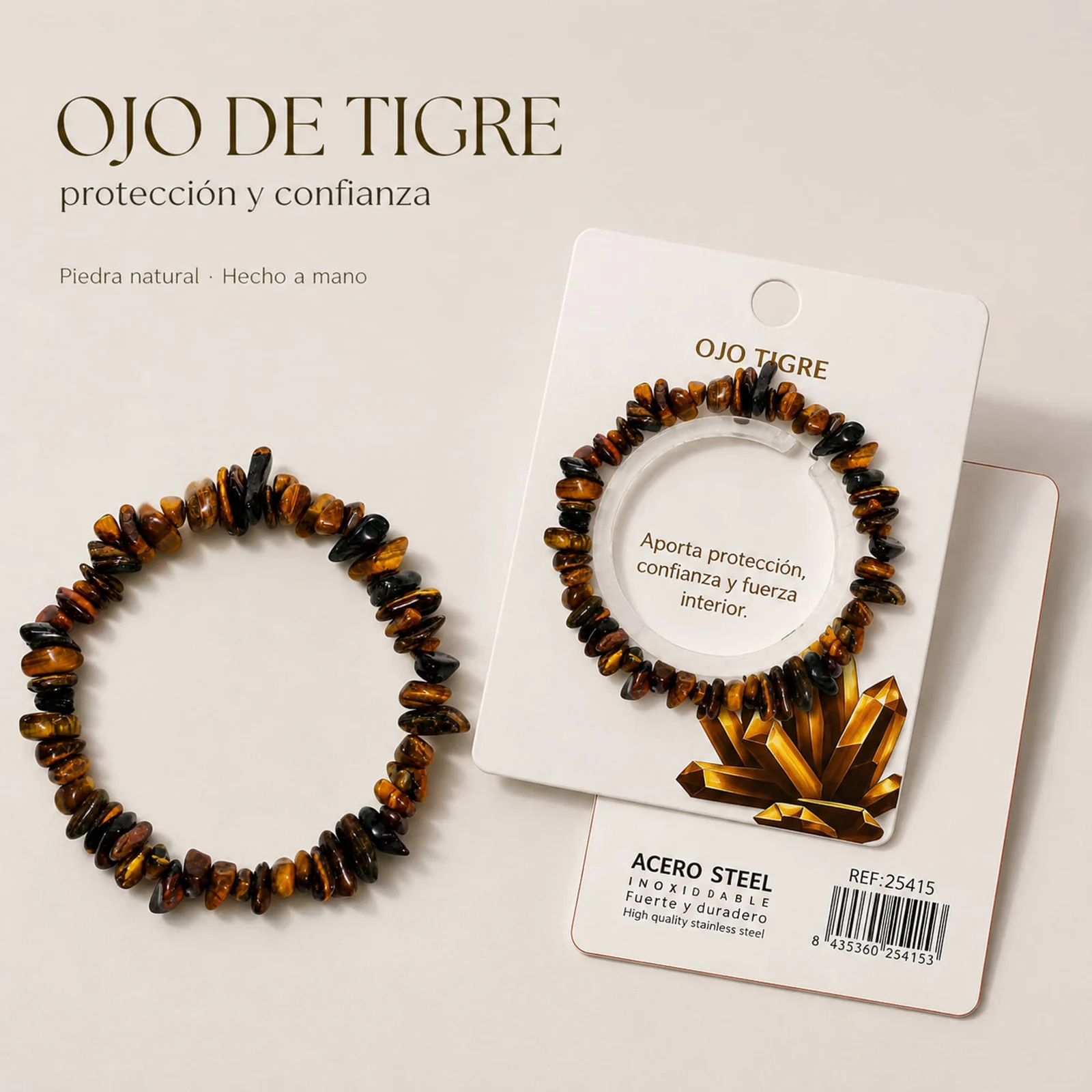 Pulsera Piedra natural Ojo de Tigre