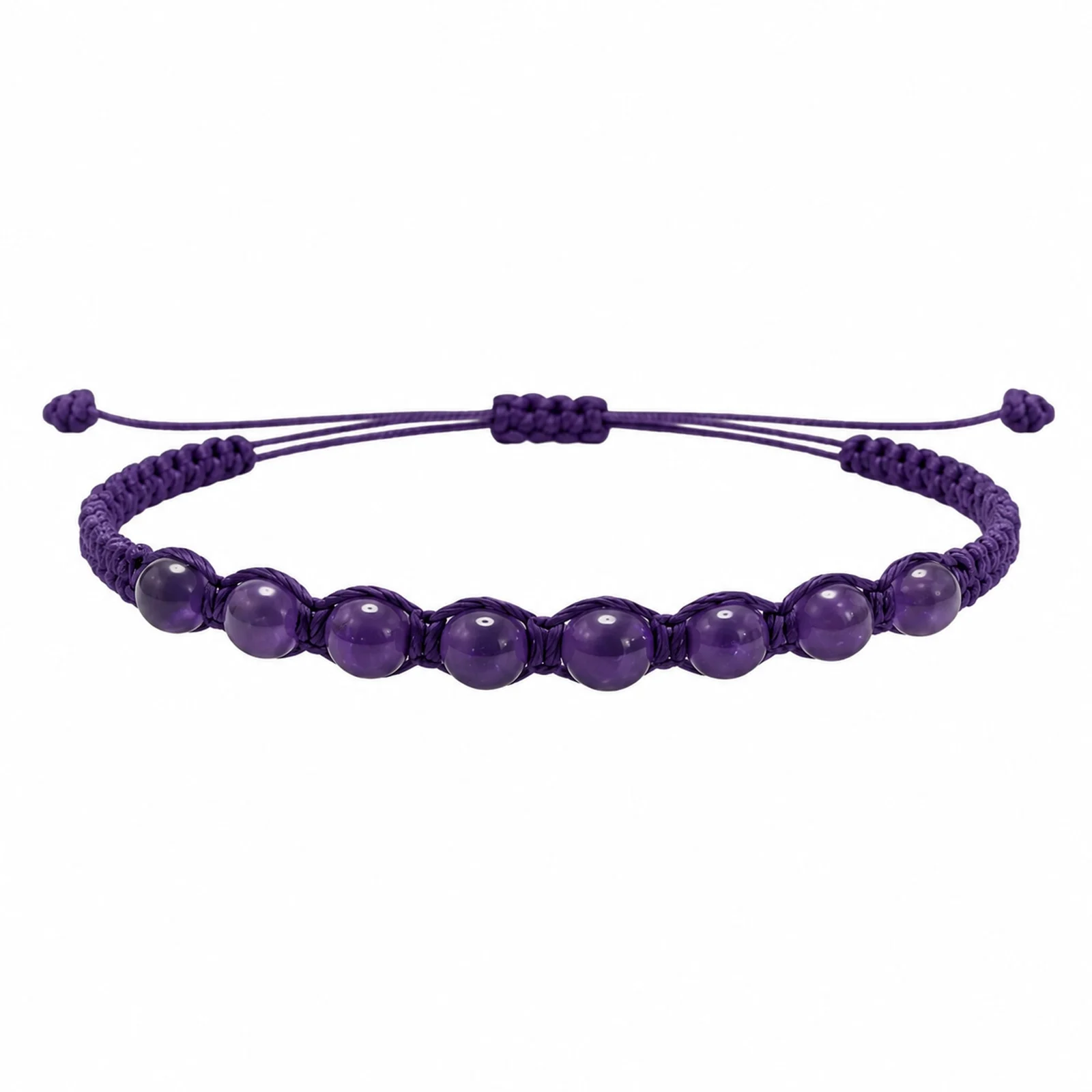 PULSERA HILO ENCERADO CON AMATISTA