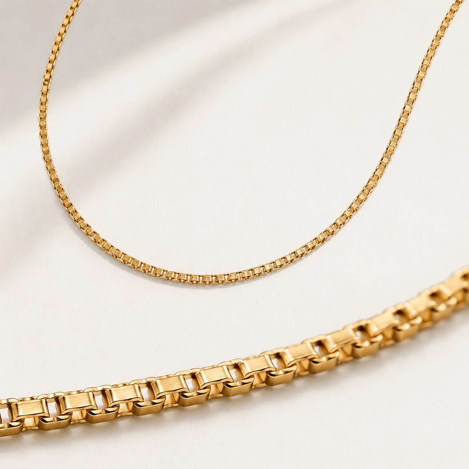 COLLAR DE CADENA ACERO DORADO