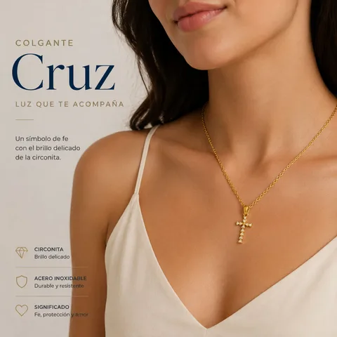 COLGANTE CHAPADO ORO 14K CON CIRCONITA