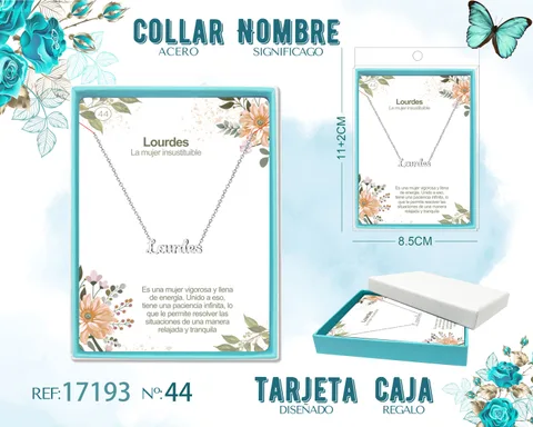 COLLAR LOURDES ACERO COLOR PLATEADO
