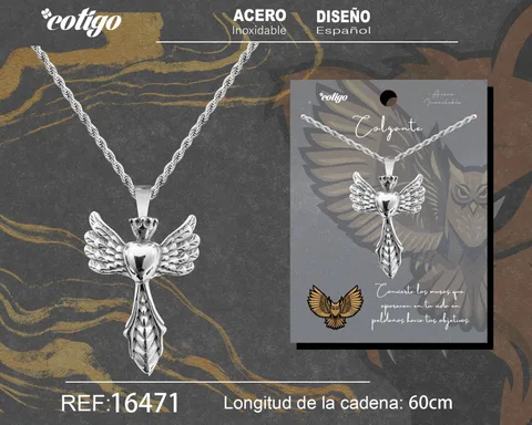 COLGANE HOMBRE ACERO COLOR PLATEADO