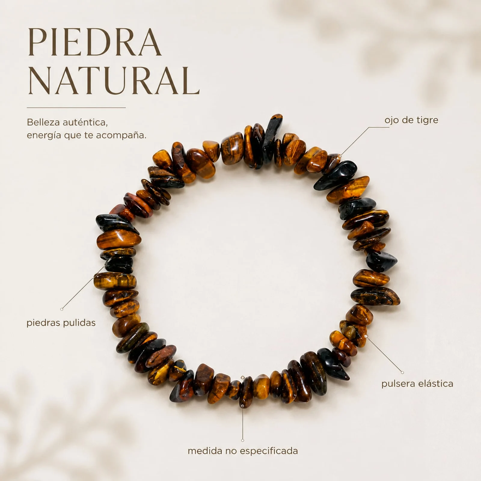 Pulsera Piedra natural Ojo de Tigre