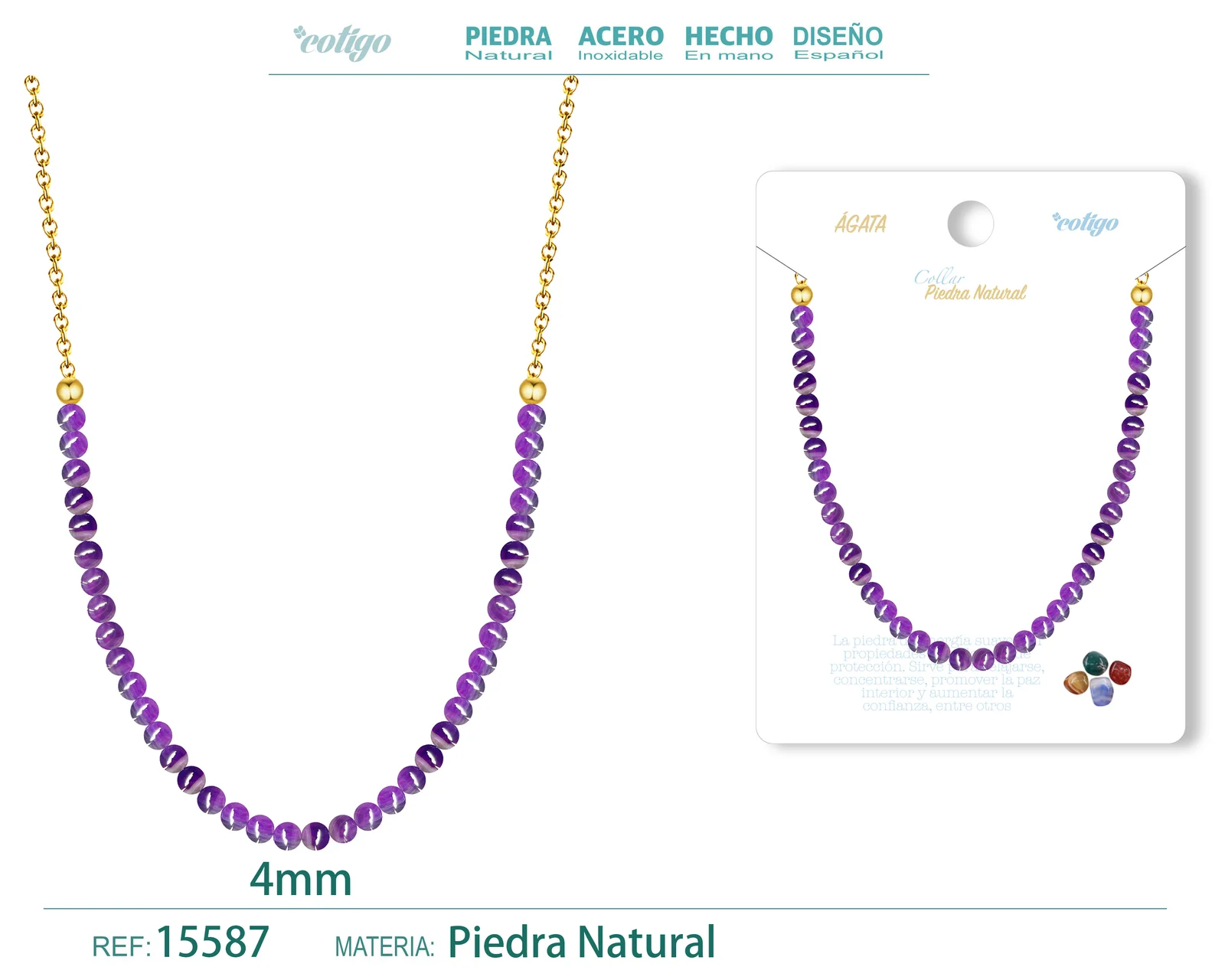 COLLAR AGATA 4MM
