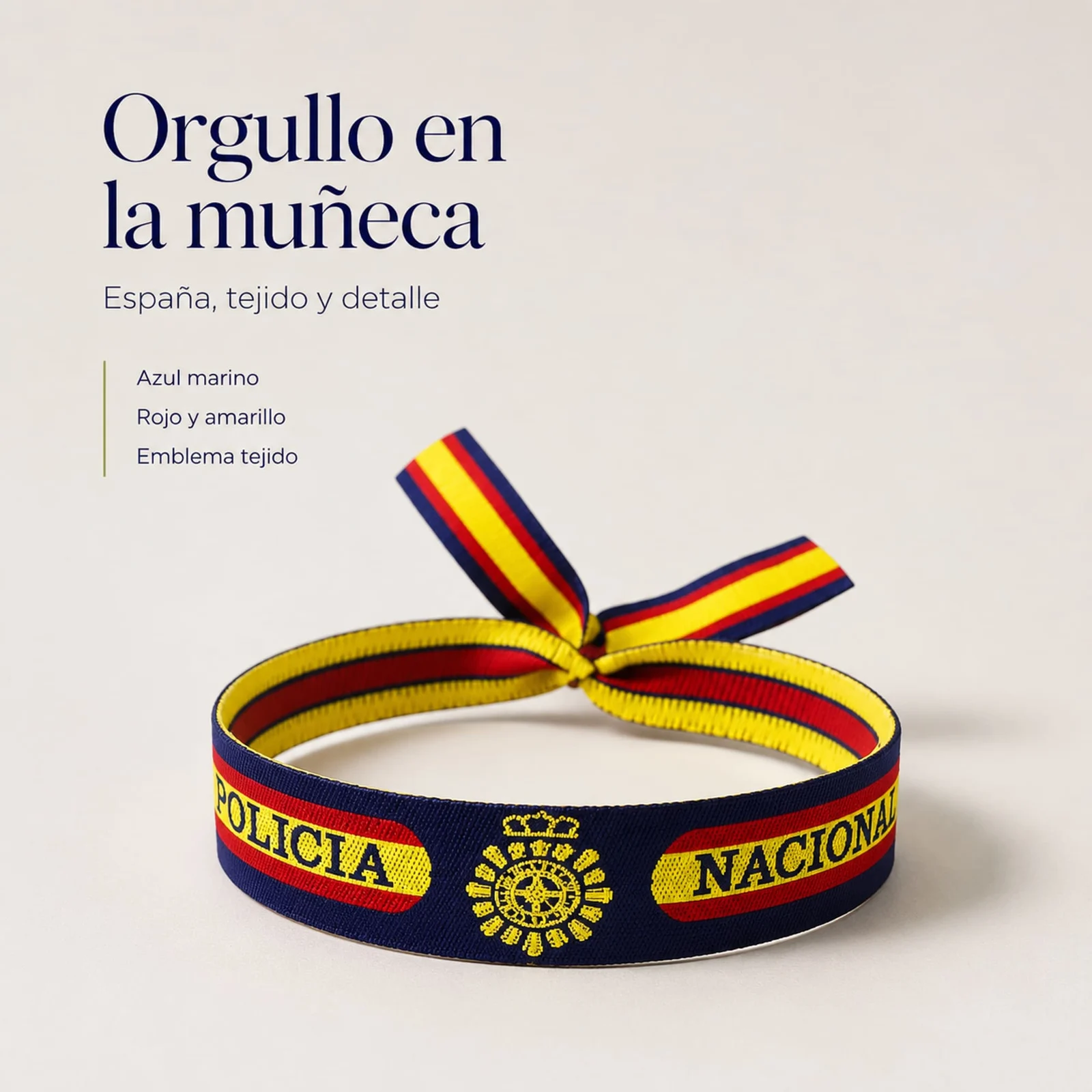 PULSERA ESPAÑA TEJIDO-POLICIA NACIONAL