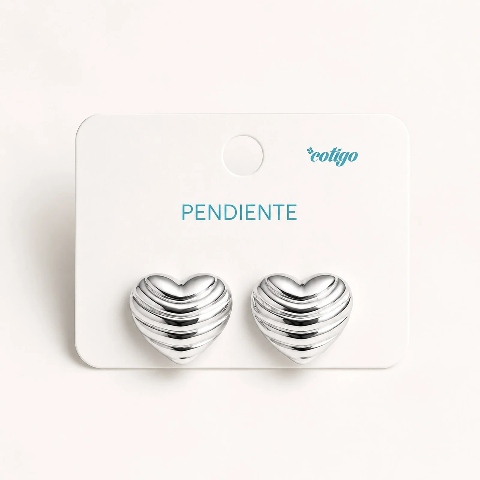 Pendiente de Plástico Metalizado