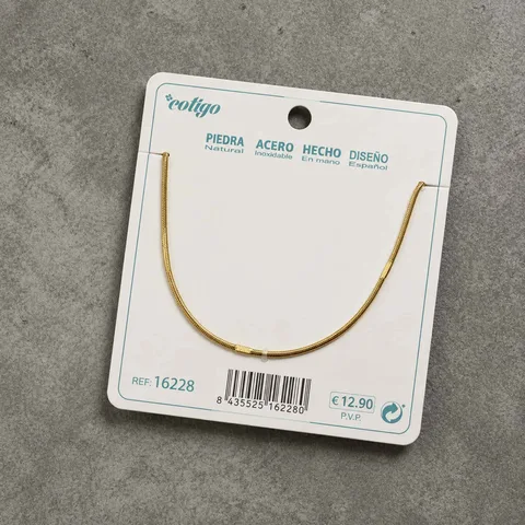 COLLAR DE CADENA ACERO DORADO