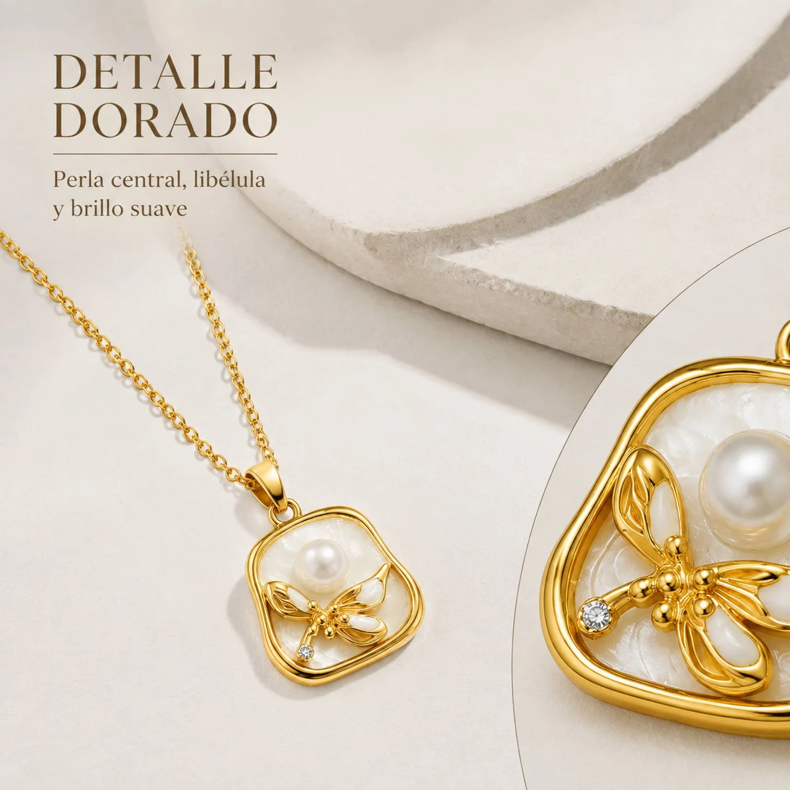 COLGANTE CHAPADO ORO 14K CON CIRCONITA