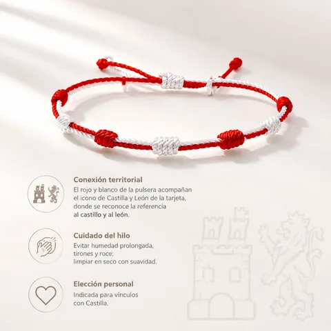PULSERA 7 NUDOS DE BANDERA DE  CASTILLA Y LEÓN