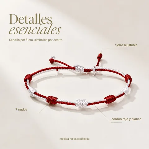 PULSERA 7 NUDOS DE BANDERA DE  CASTILLA LA MANCHA