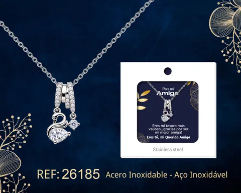 COLGANTE CHAPADA ORO 14K CON CIRCONITA PARA REGALAR