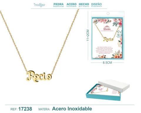 COLLAR ROCIO ACERO COLOR DORADO