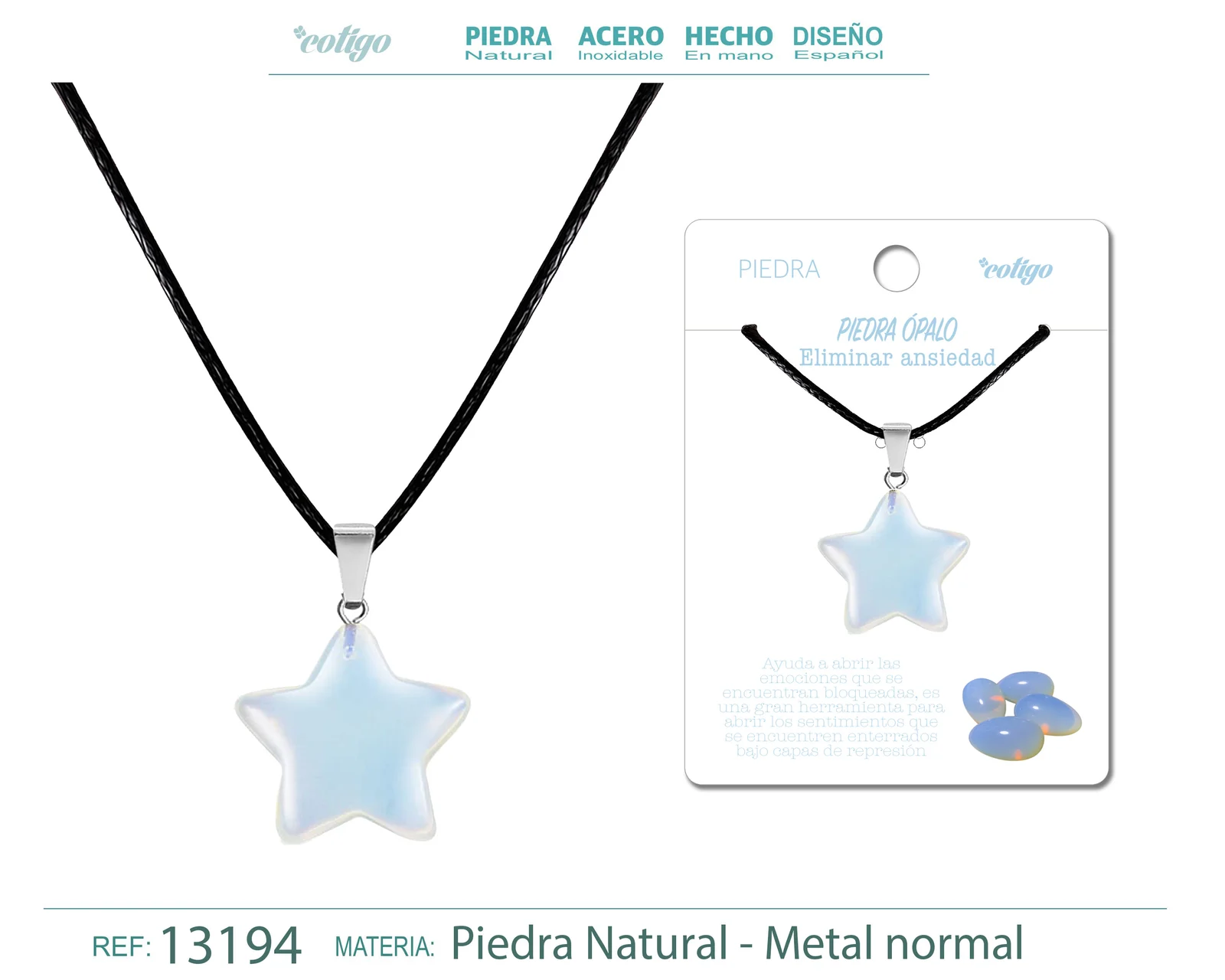 COLGANTE ESTRELLA DE PIEDRA ÓPALO