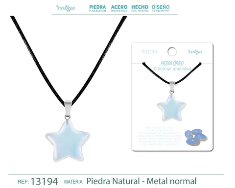 COLGANTE ESTRELLA DE PIEDRA ÓPALO