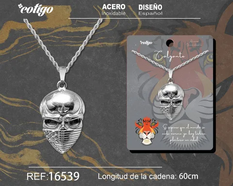 COLGANE HOMBRE ACERO COLOR PLATEADO