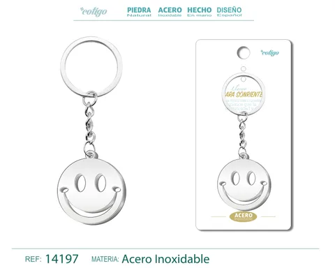 LLAVERO DE CARA SONRIENTE ACERO
