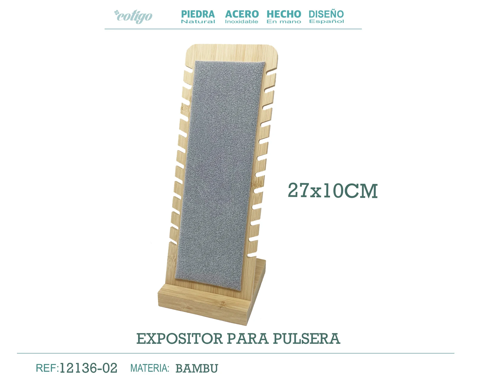 Expositor de Bambú para Pulsera o Collar