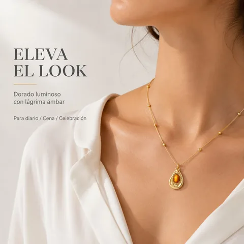 COLLAR ACERO INOXIDABLE CON SOBRE
