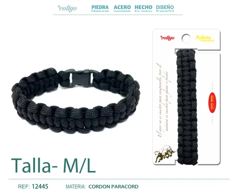 PULSERA PARACORD TRENZADO TALLA PEQUENA