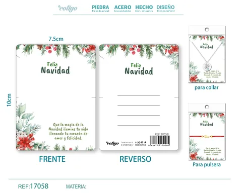 TARJETA DE NAVIDAD PARA BISUTERIA