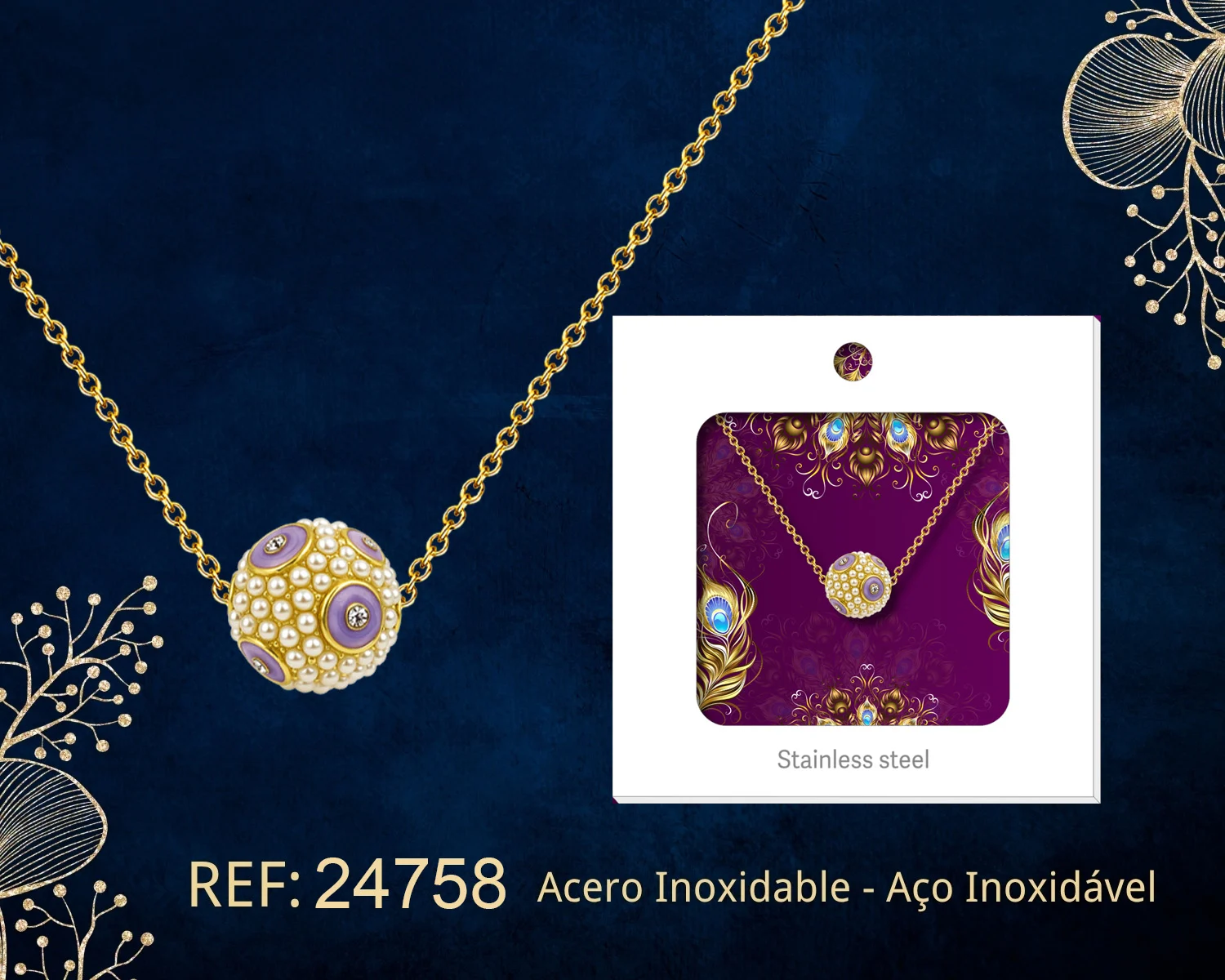 COLGANTE CHAPADO ORO 14K CON CIRCONITA