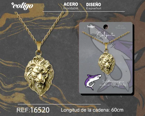 COLGANE HOMBRE ACERO COLOR DORADO