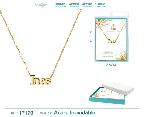 COLLAR INES ACERO COLOR DORADO