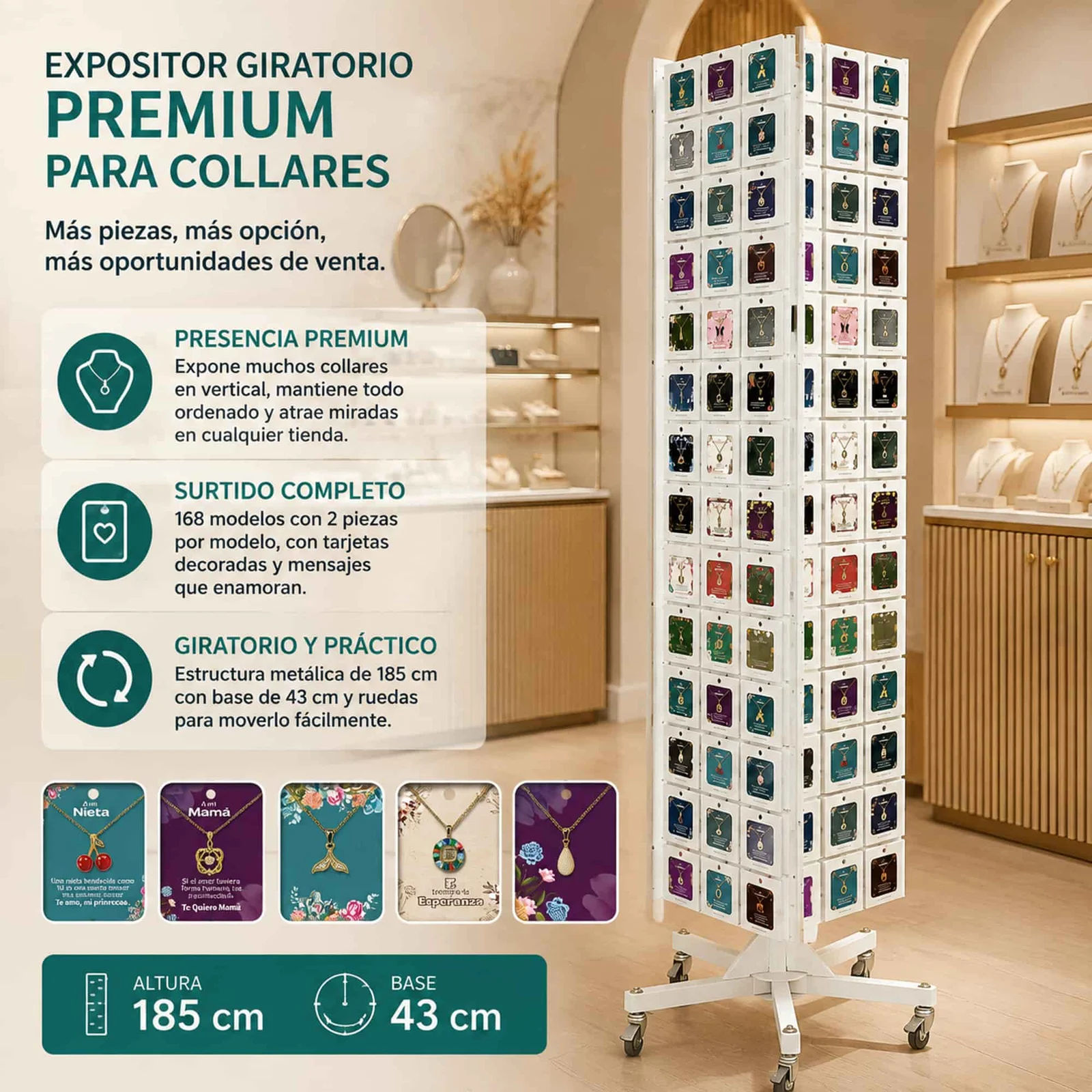 Expositor de Collar premium