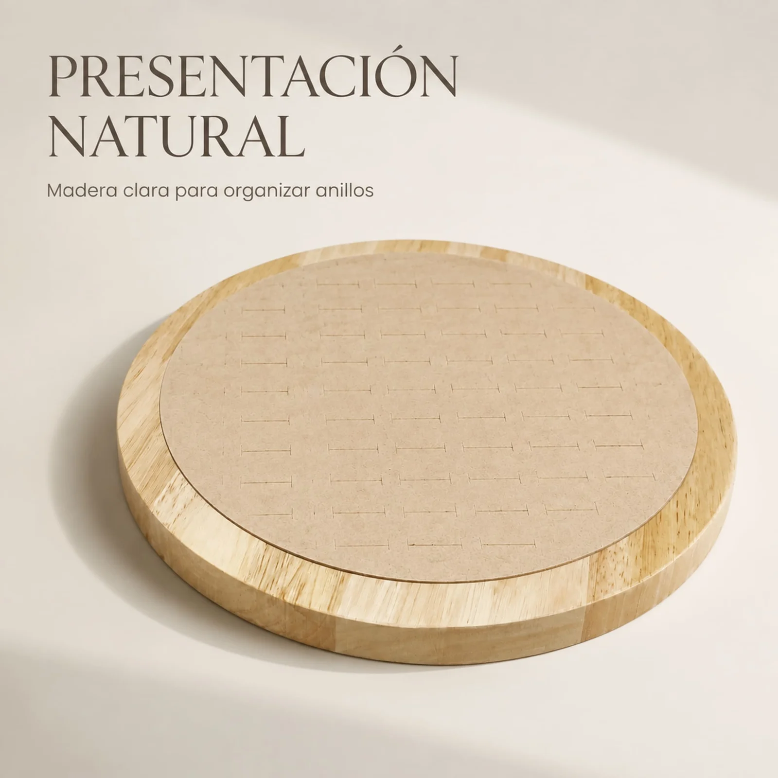 Bandeja de Madera 26x26cm Para 92 Anillos