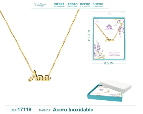 COLLAR ANA ACERO COLOR DORADO