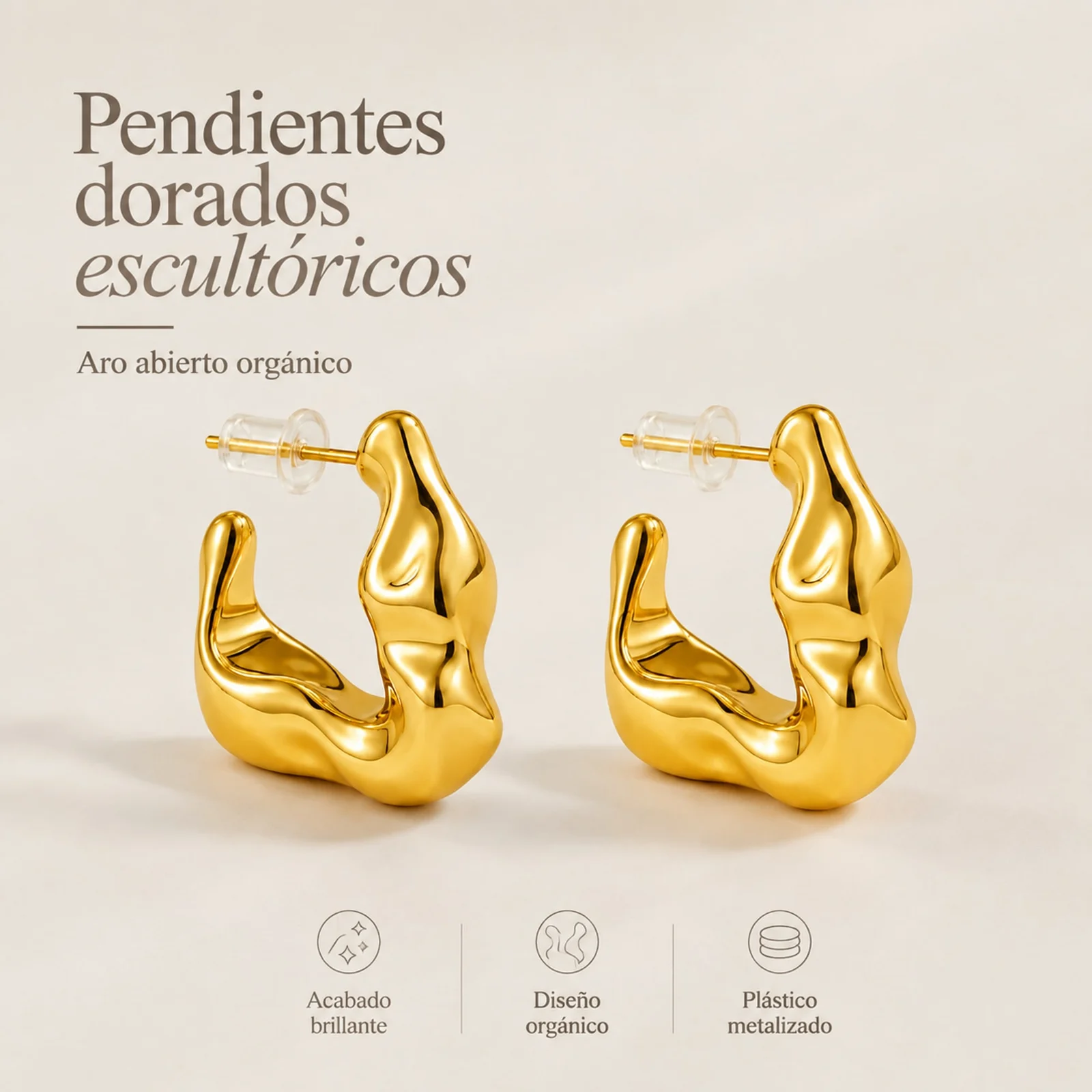 Pendiente de Plástico Metalizado