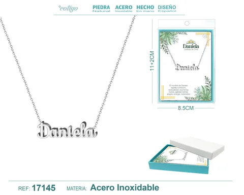 COLLAR DANIELA ACERO COLOR PLATEADO