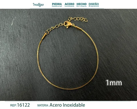 PULSERA DE CADENA ACERO DORADO