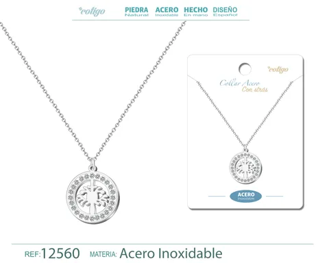 COLGANTE ACERO CON STRAS