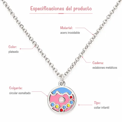 COLLAR NIÑA ACERO COLOR PLATEADO