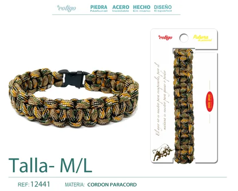 PULSERA PARACORD TRENZADO TALLA PEQUENA