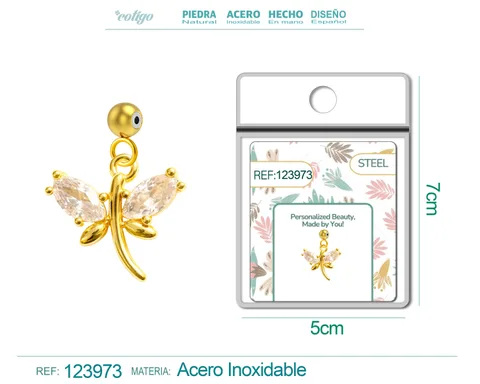 CHARM DE COBRE CHAPADO ORO 14K CON CIRCONITA-CON BOLA DE GOMA