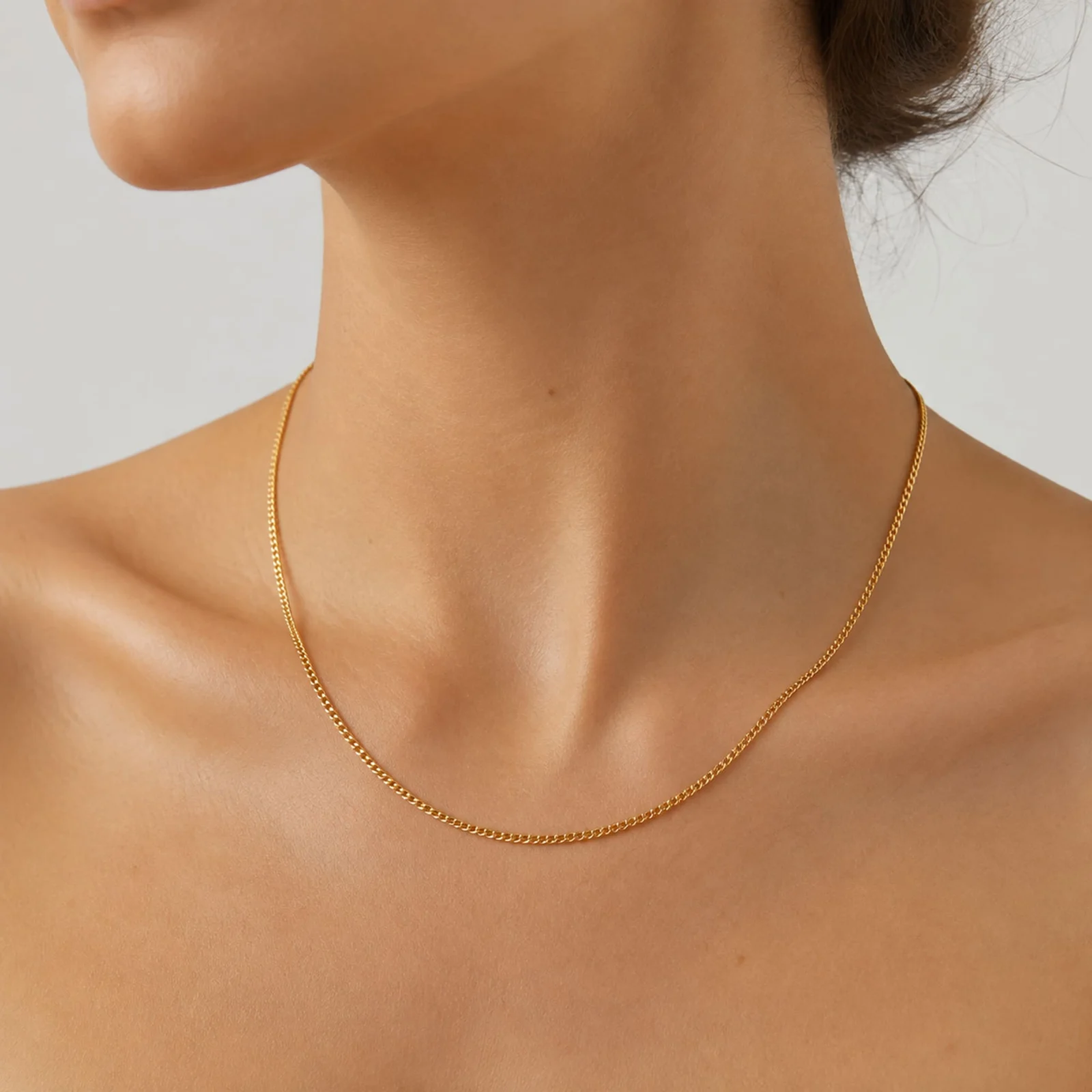 COLLAR DE CADENA ACERO DORADO