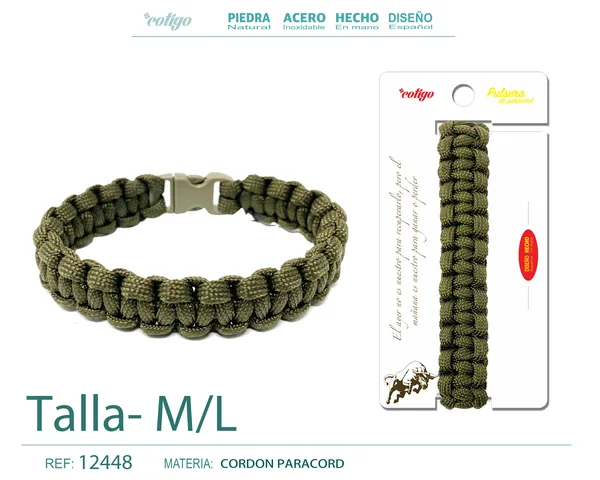 PULSERA PARACORD TRENZADO TALLA PEQUEÑA