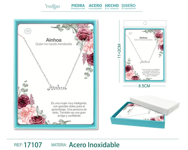 COLLAR AINHOA ACERO COLOR PLATEADO