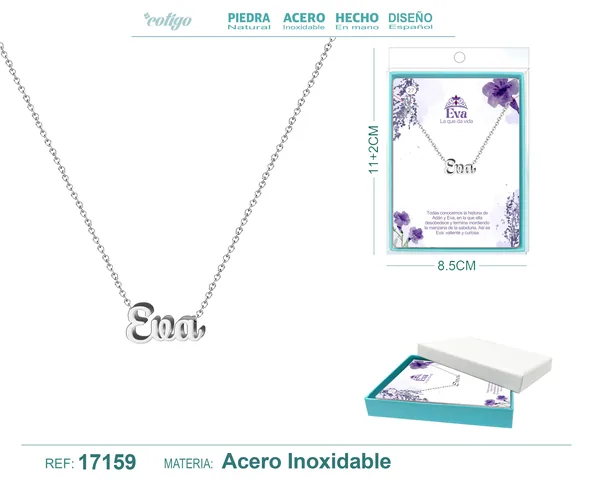 COLLAR EVA ACERO COLOR PLATEADO